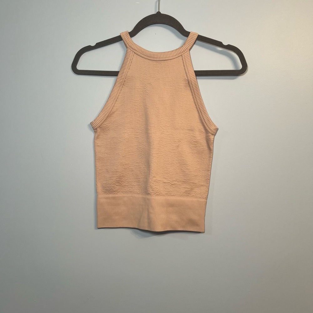 Free People Intimately Pink Ribbed Tank Top